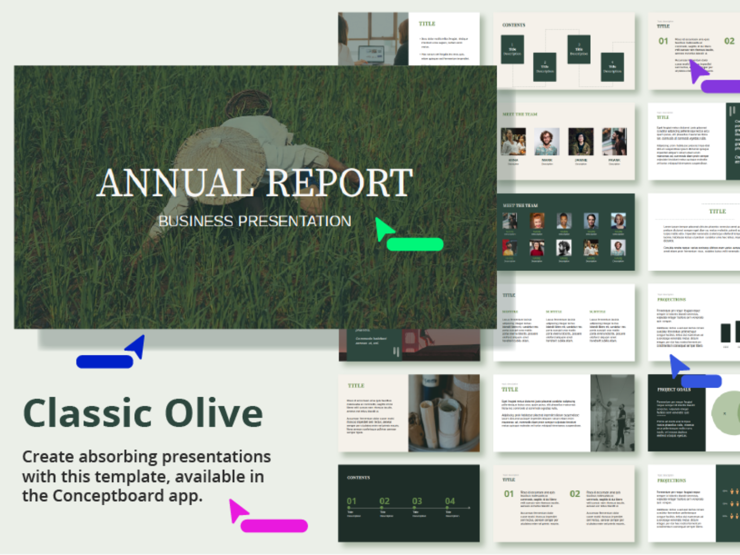 Template presentation slide category