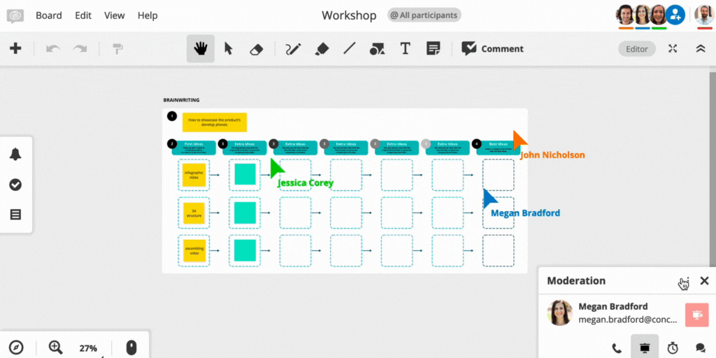 new features User cursors moderation Conceptboard