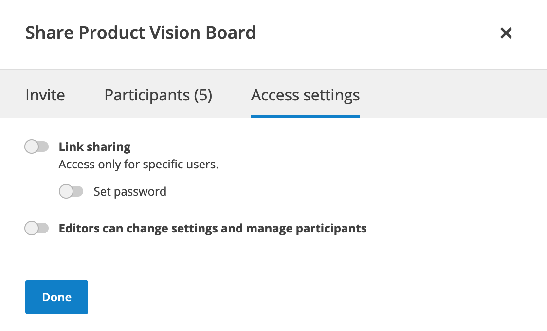 share product vision board