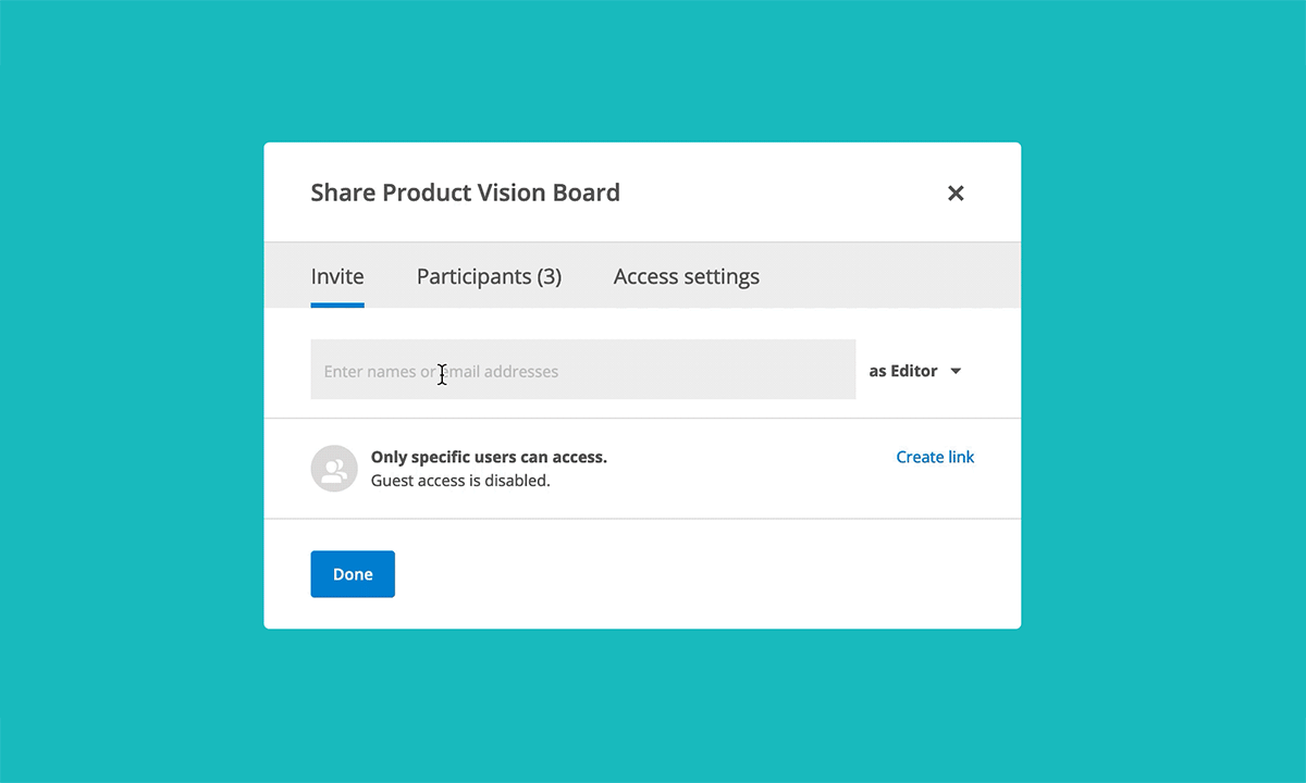 share product vision board