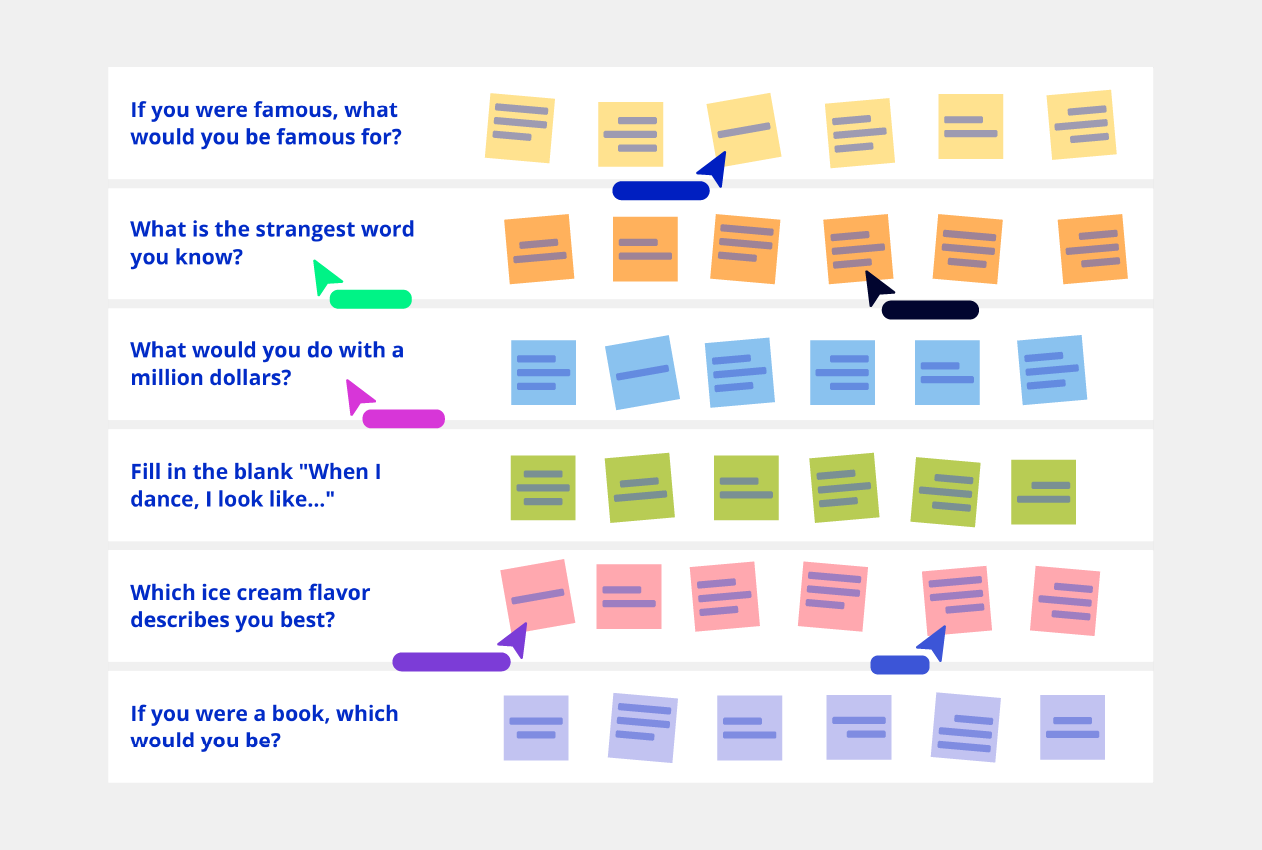 Quick questions Icebreaker Template Conceptboard example