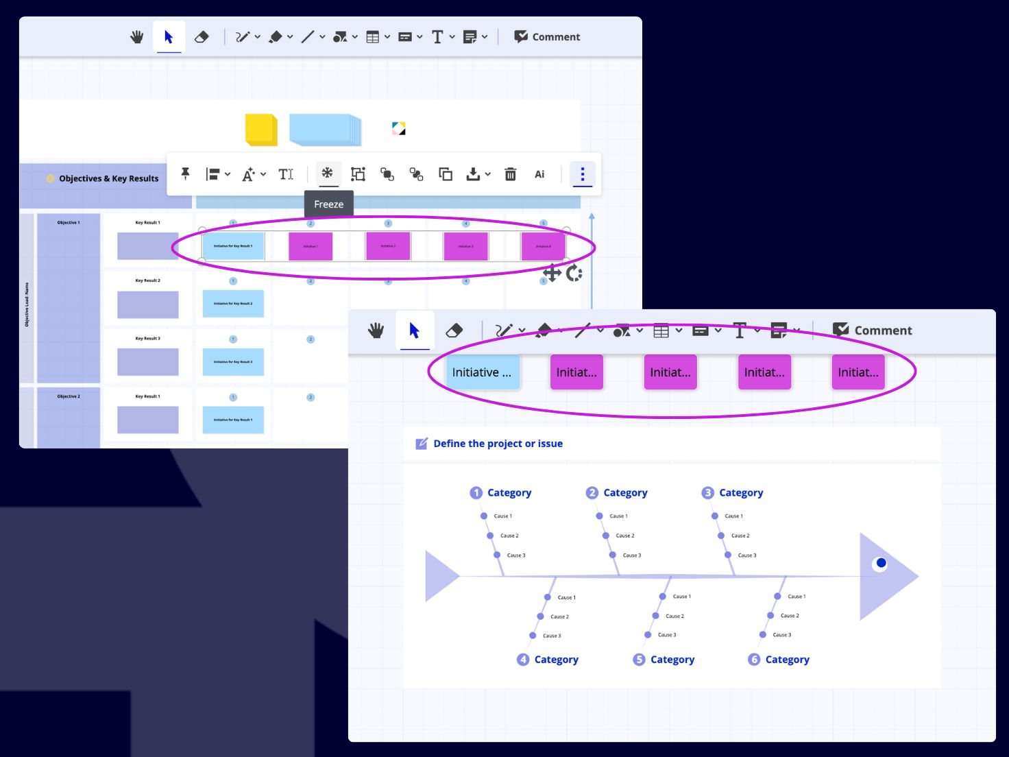 Freeze object function from conceptboard