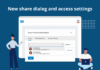 New share dialog