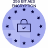 256 bit AES Encryption trust badge