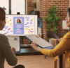 2 persons from HR (HUman Ressources) team are using an online collaboration tool to preview a potential employee profile