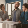 4 people from product management team working on a product project in an agile way