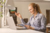 person in sales answering customers sales requests