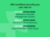 ISO certification: 27001, 27017 and 27018