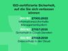 ISO zertifizierung: 27001, 27017 and 27018