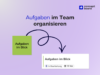 Aufgaben im Team organisieren