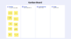 Kanban Board template example mit sticky notes