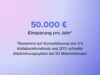 50.000 Euro Einsparung pro Jahr* *Basierend auf Konsolidierung von 3-5 Kollaborationstools und 20% schnelle Abstimmungszyklen bei 50 Mitarbeitenden