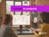 Use kanban template in your projects. 2 people sitting in fron of the computer looking at a conceptboard board with a kanban board on it. Inlcuding tasks, jira integration