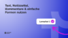 Conceptboard Learning Center: Text, Notizzettel, Kommenatre einfache Formen nutzen
