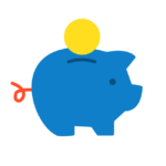 icon representing a savings pig