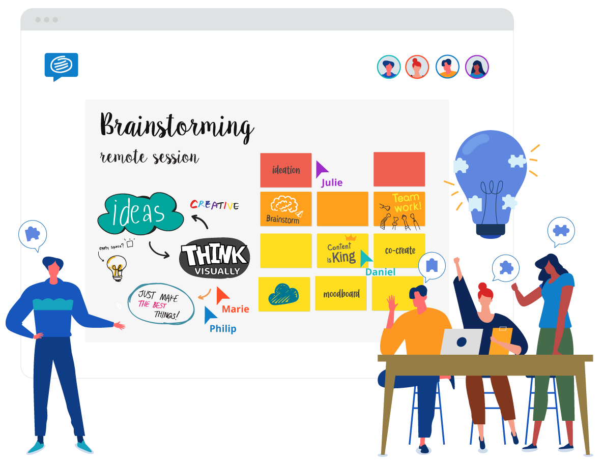 How To Run Online Brainstorming Sessions In Virtual Teams 2021 Updated Conceptboard