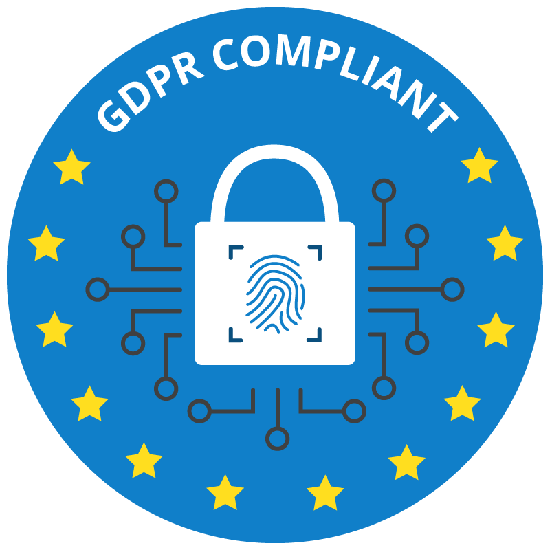 badge representing the GDPR compliant app