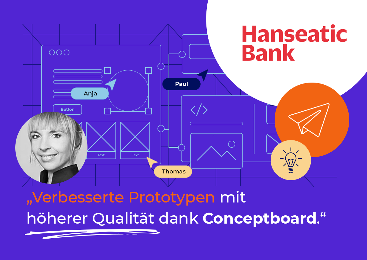 Hanseatic Bank Banner Kundengeschichte Conceptboard für Design Sprint und Prototyping