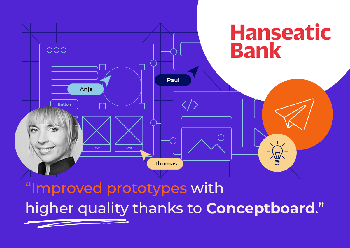 Prototyping example with Conceptboard from hanseatic bank