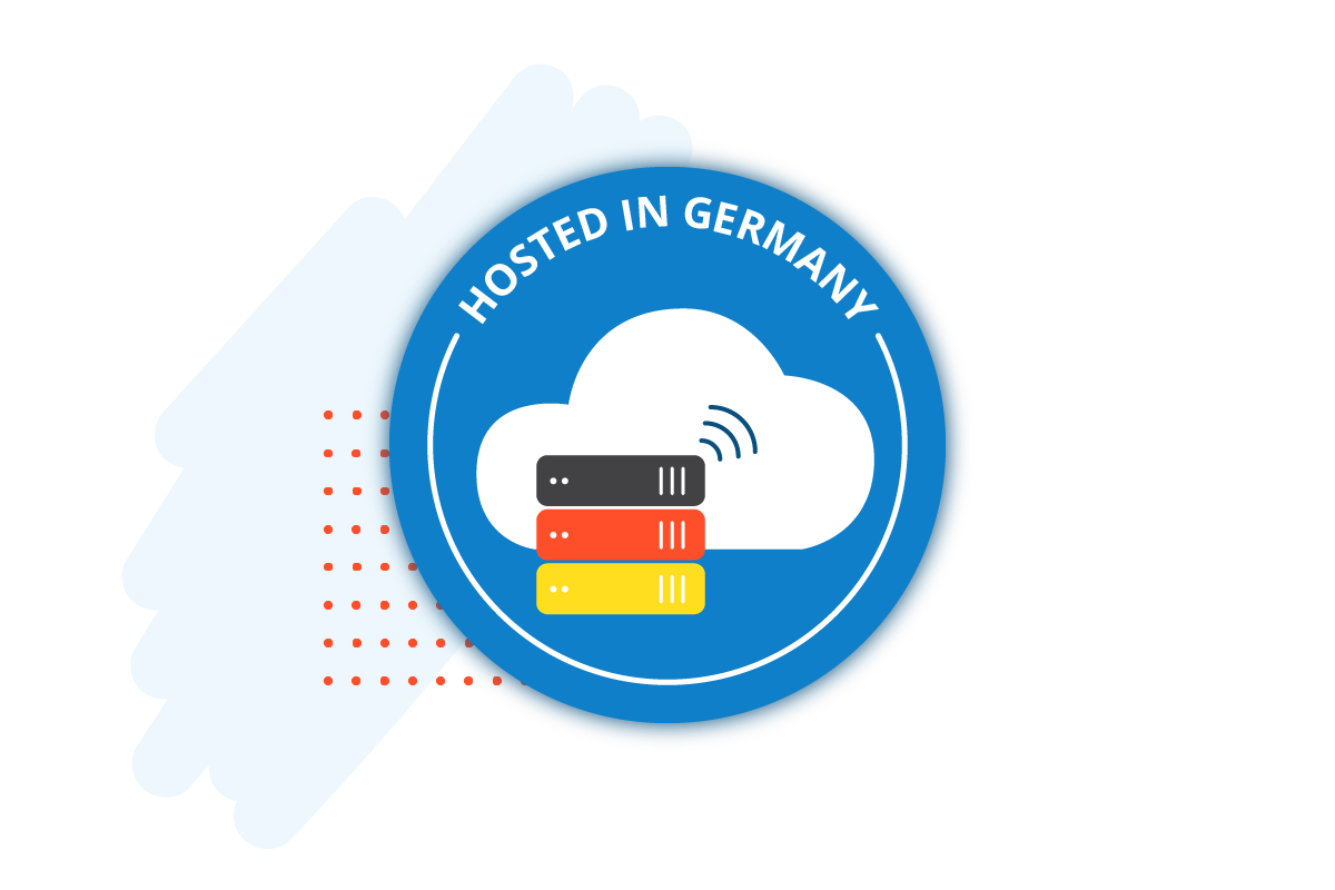 badge which represents the online whiteboard hosted in Germany
