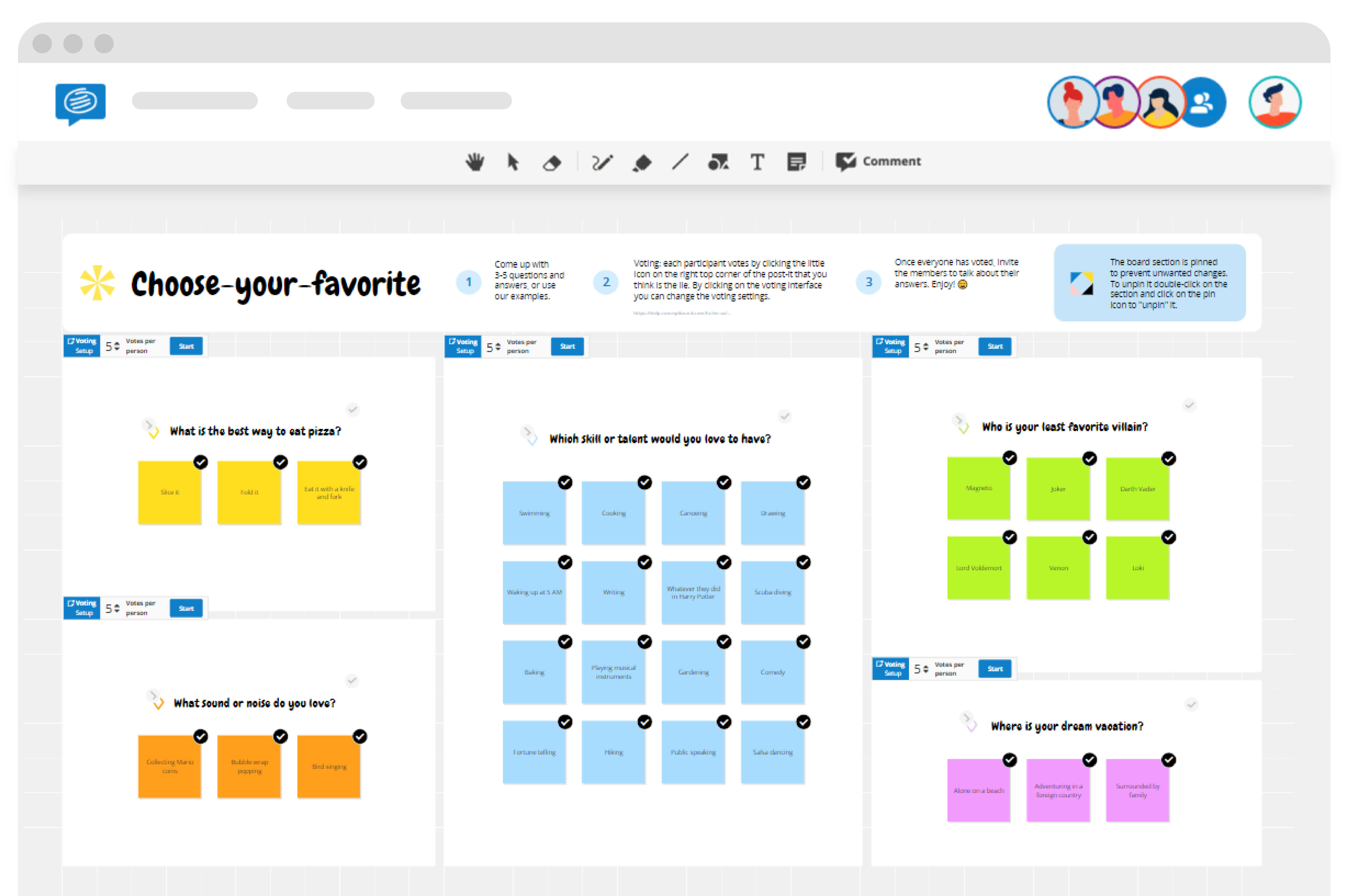 Choose your favorite on Conceptboard