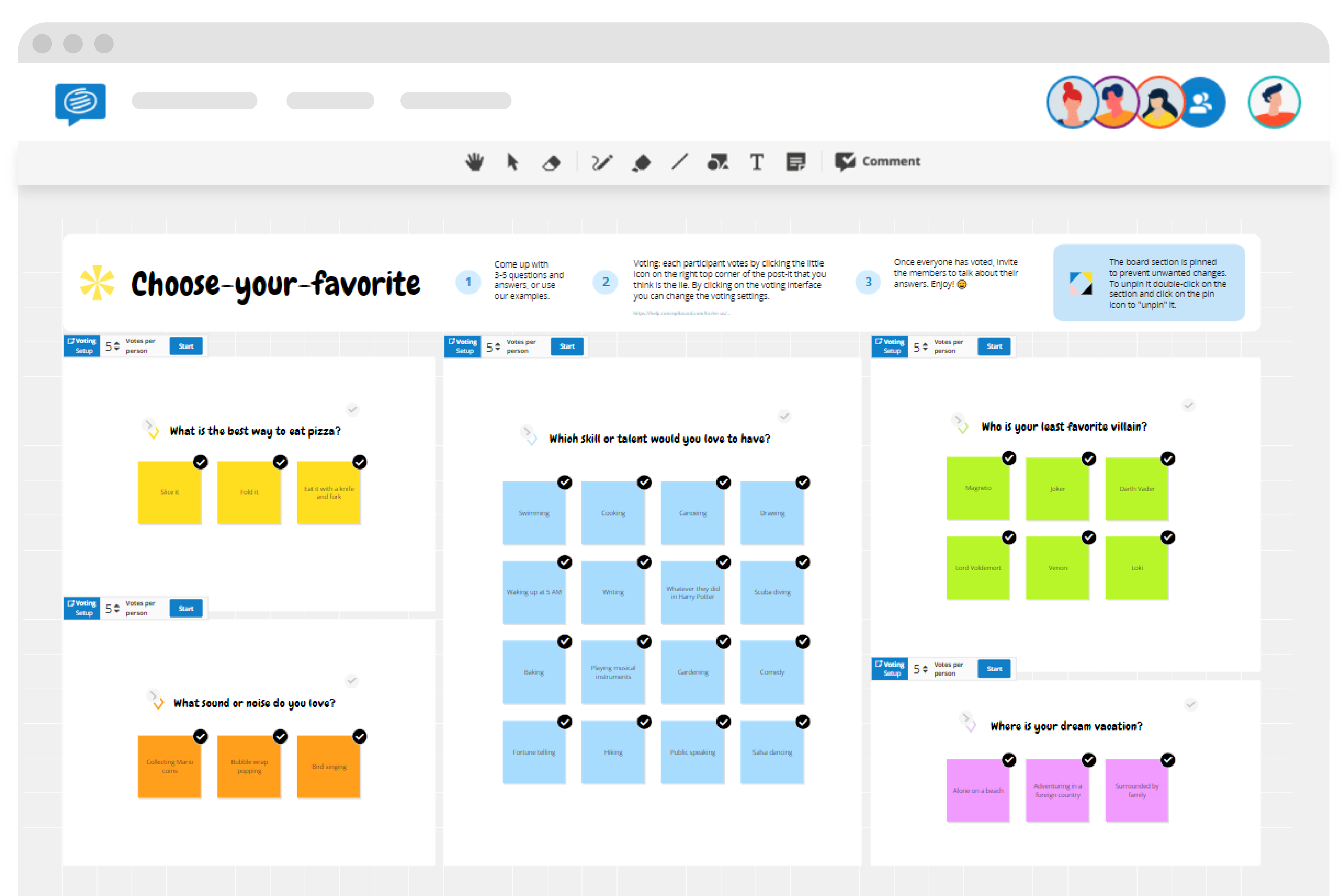 Choose your favorite on Conceptboard - hybrid office