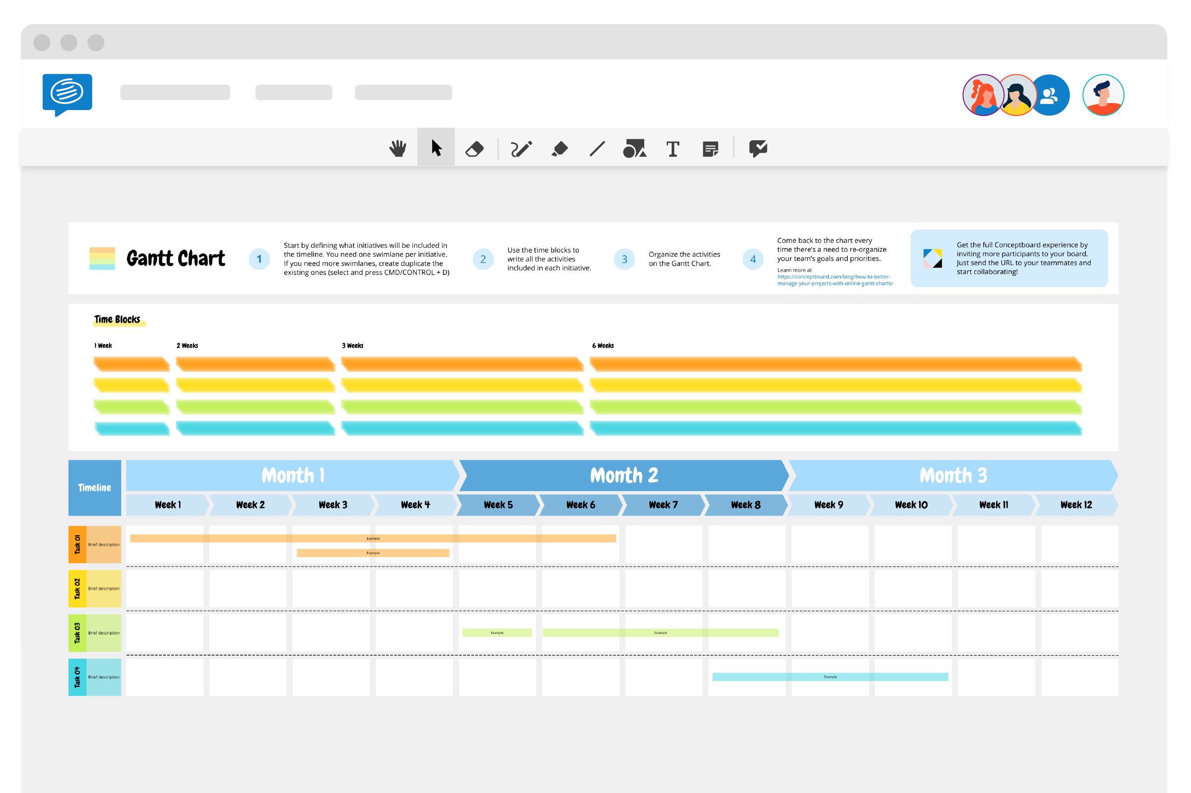 Gantt Chart Template from Conceptboard