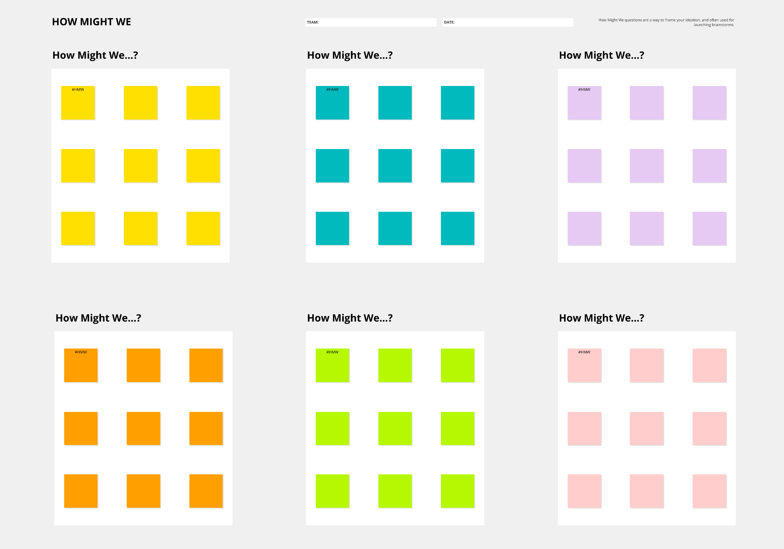 How might we? Free template & guide Brainstorming