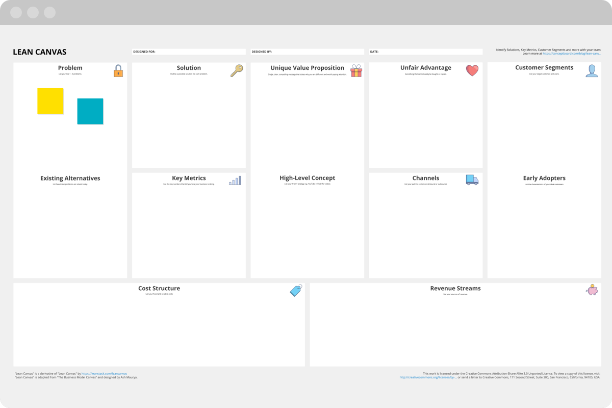 Lean Canvas Word Template