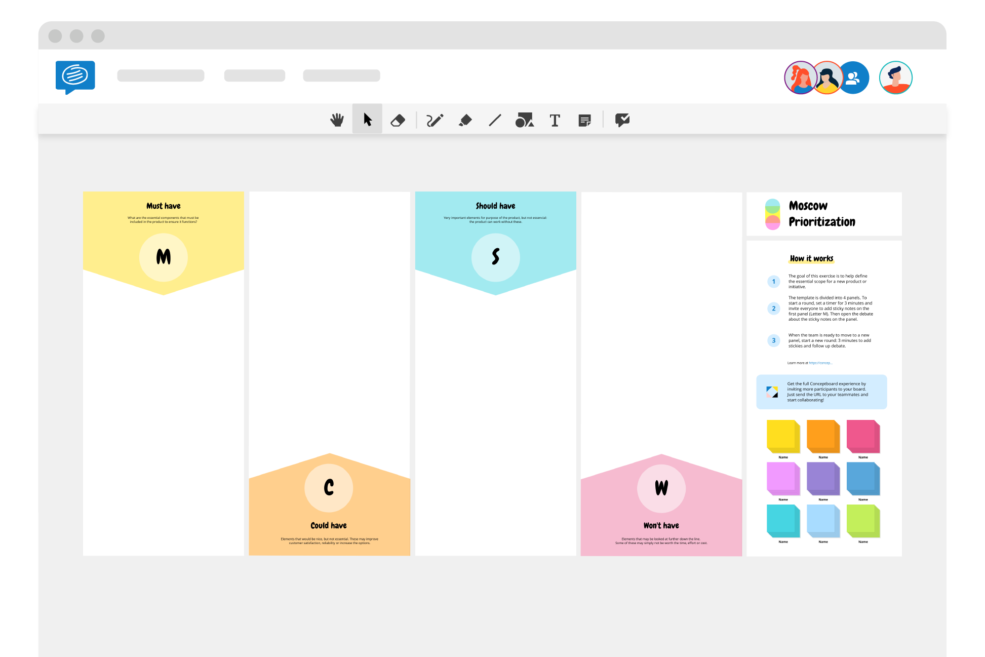 MoSCoW Prioritization Method Free Template Conceptboard