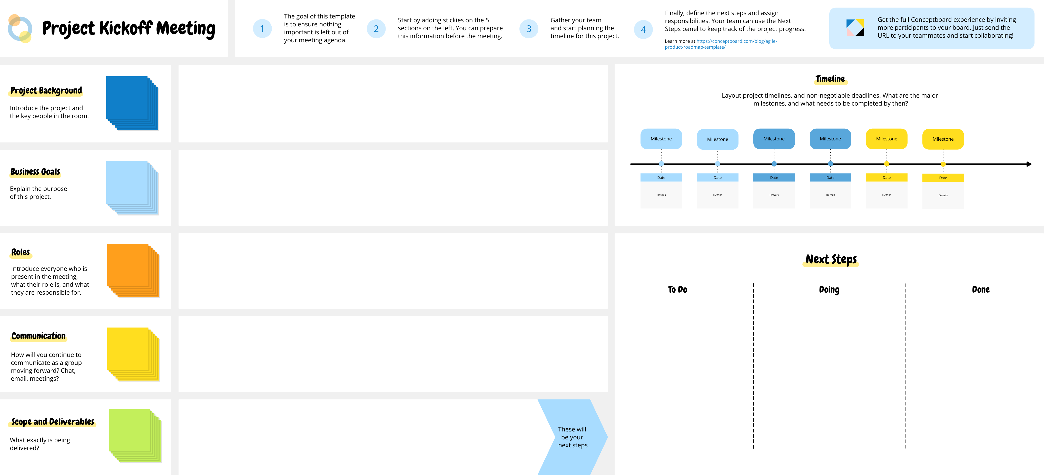 Project Kickoff Meeting Free Template Conceptboard