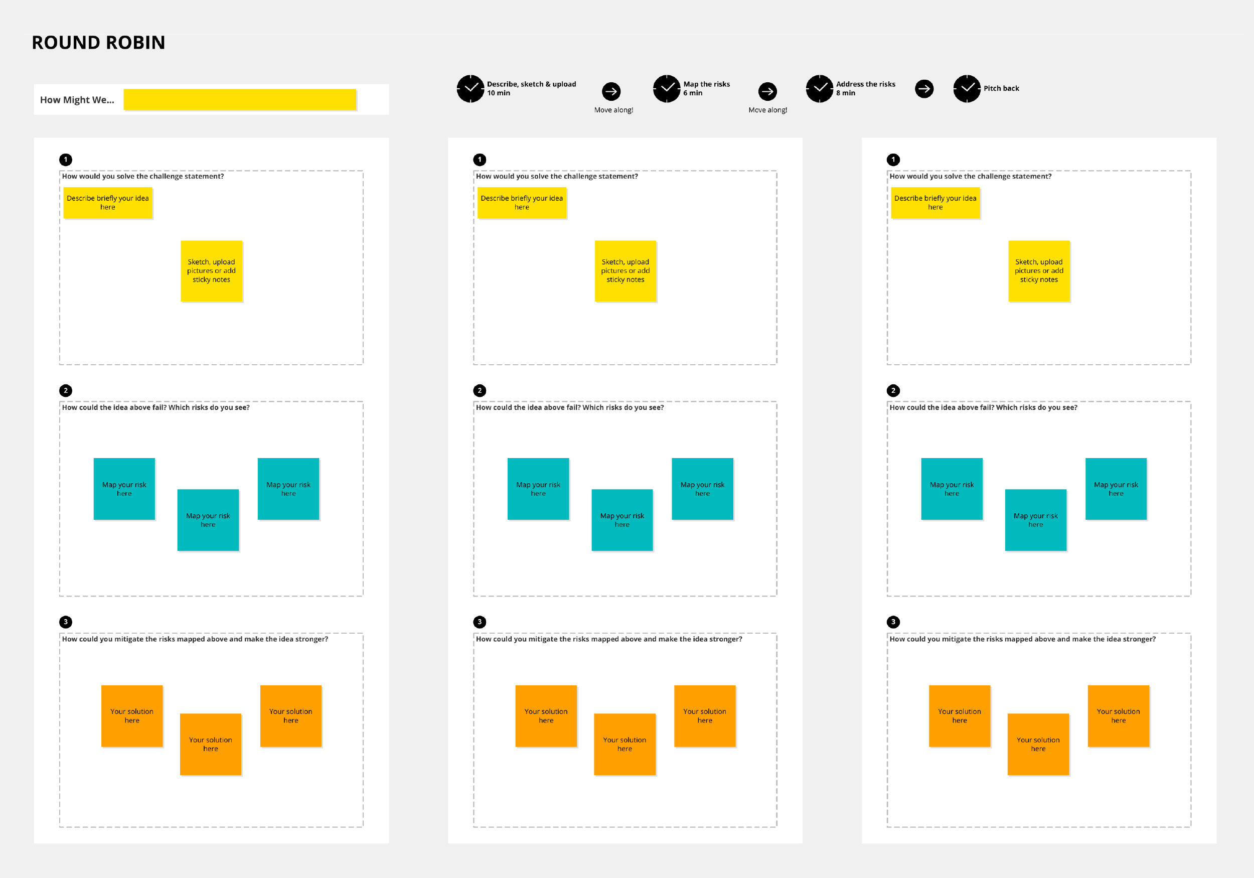 The Round Robin brainstorming technique [Guide+Template]