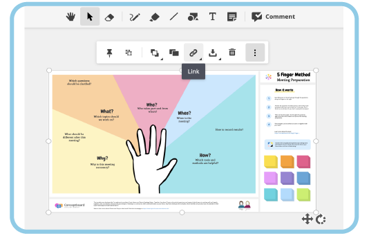 integration of a section of a board in confluence