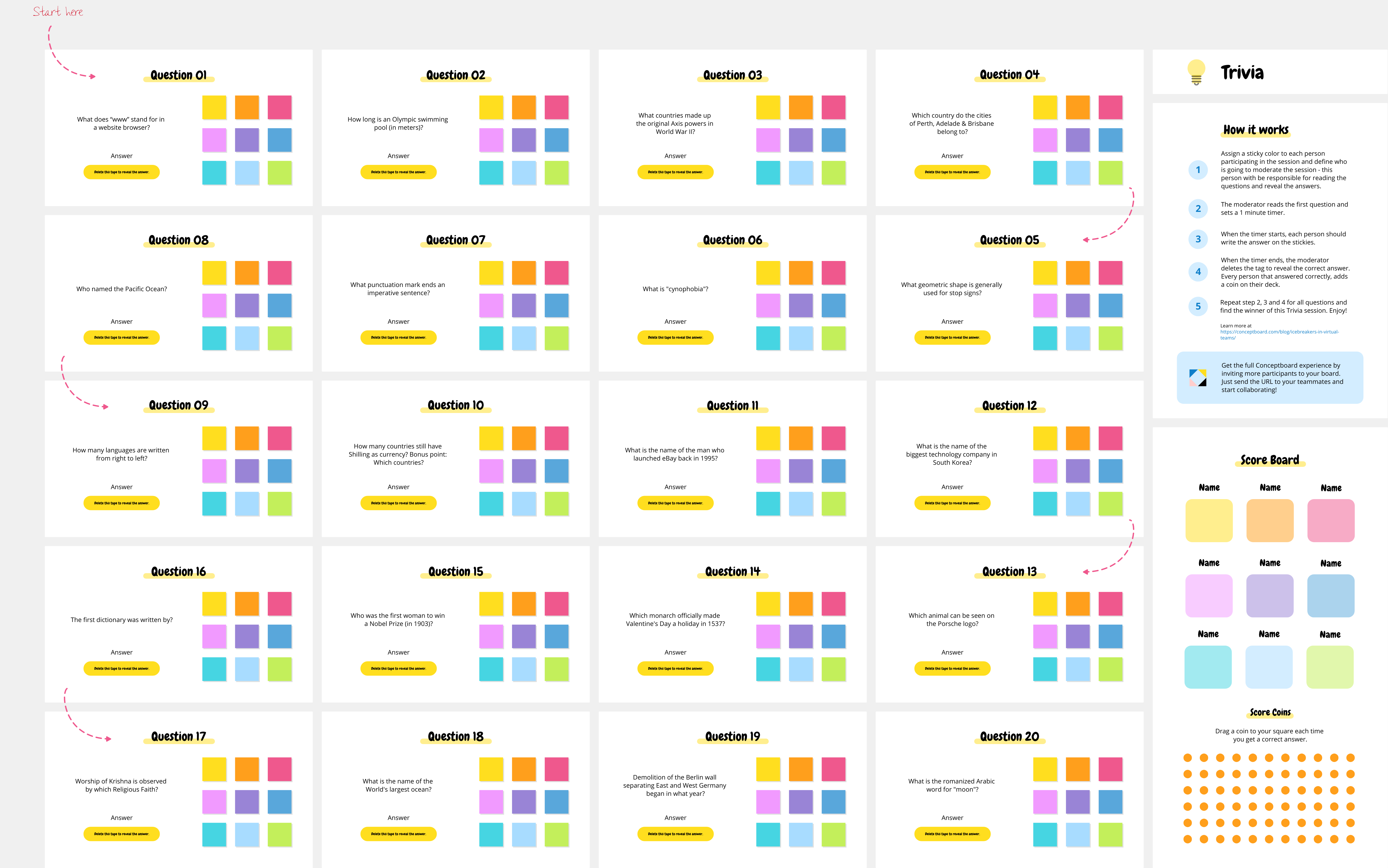 trivia game template