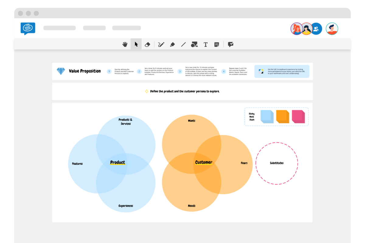 Value Proposition Canvas Free template | Conceptboard