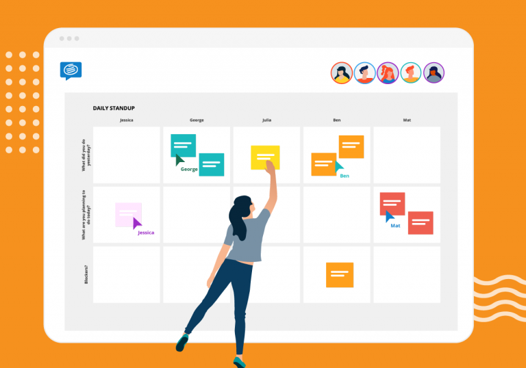 Collaborative Daily standup template for agile teams [Free & editable]