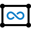 icon representing infinite  sign