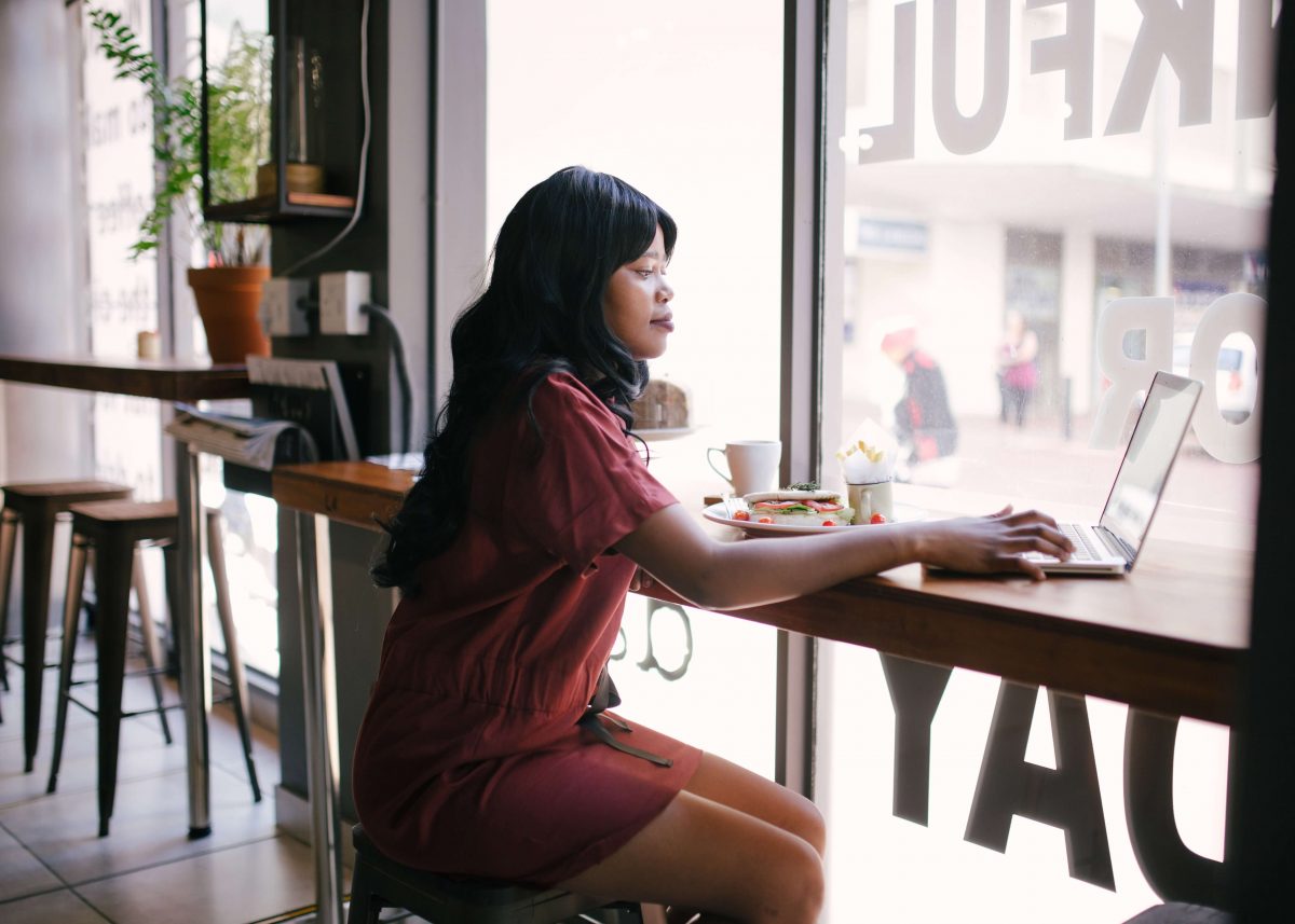 Remote Worker in cafe