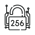 256-bit AES encryption